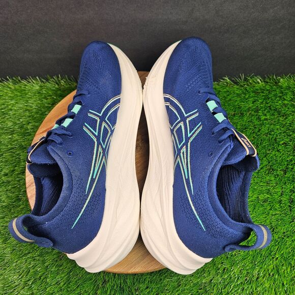 Asics Gel-Nimbus 26 Shoes Womens Size 11 Wide Blue Athletic Running Sneakers - Picture 8 of 12